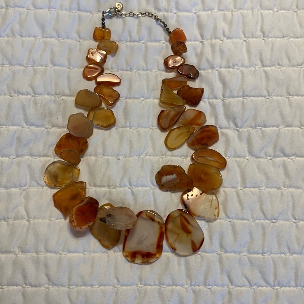 Barse Carnelian stone necklace. EUC.